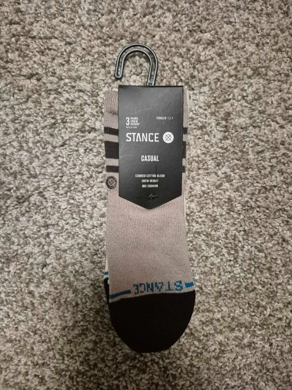 Stance 3-pack crew height socks
